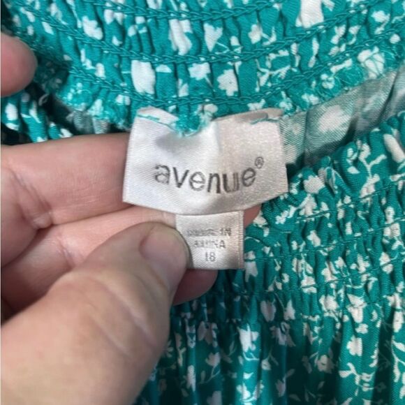 Avenue Cameron off shoulder ditsy floral dress SIZE 18 TURQOUISE A LINE - Picture 6 of 7
